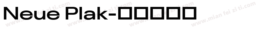 Neue Plak字体转换